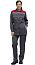 Костюм женский рабочий Тимбер РФ серый-красный с брюками
